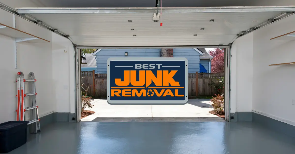 Garage cleanout service removing junk and clutter from residential property